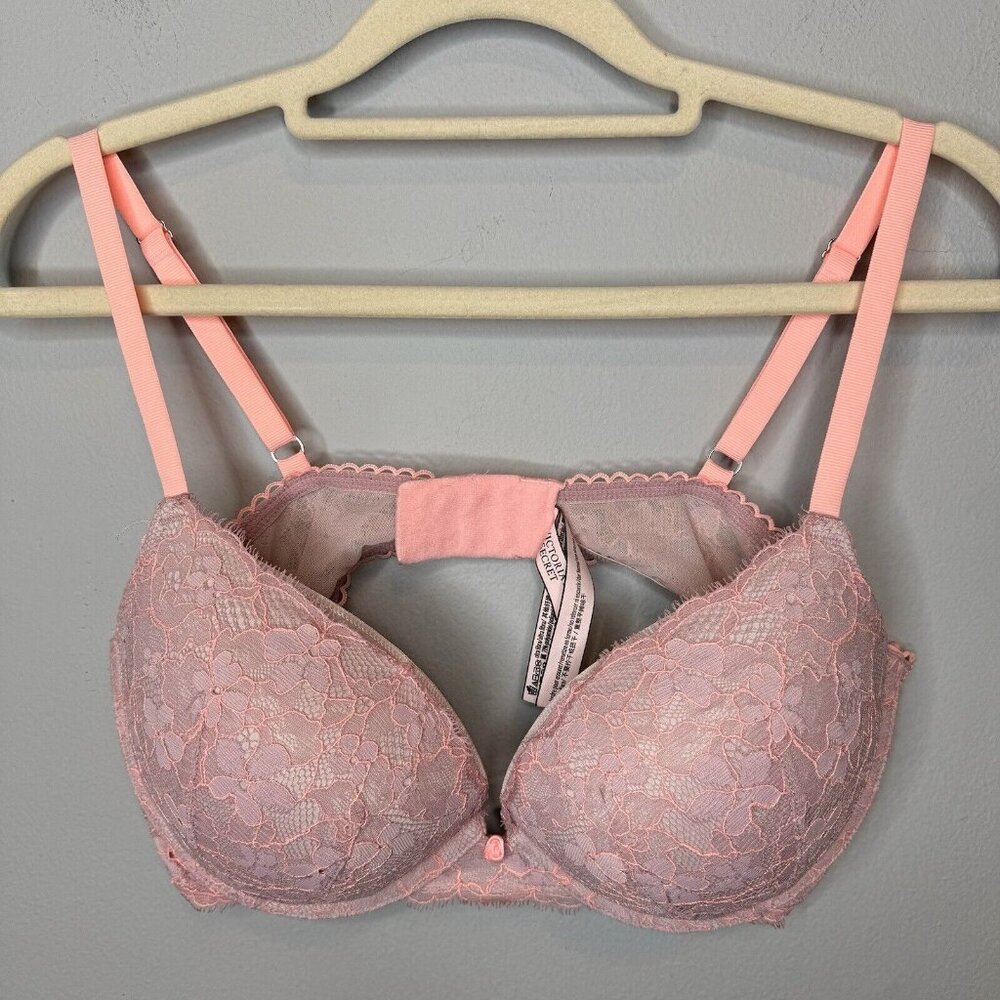 victoria secret dream angels push up bra 36D Pink Lace